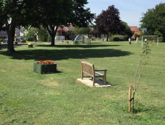 Stanningfield Village Green with play equipment