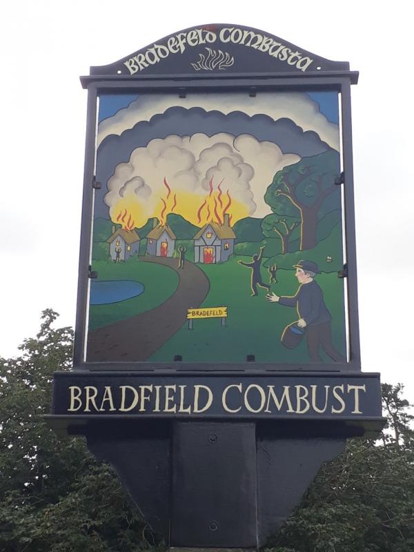 Bradfield Combust Village sign